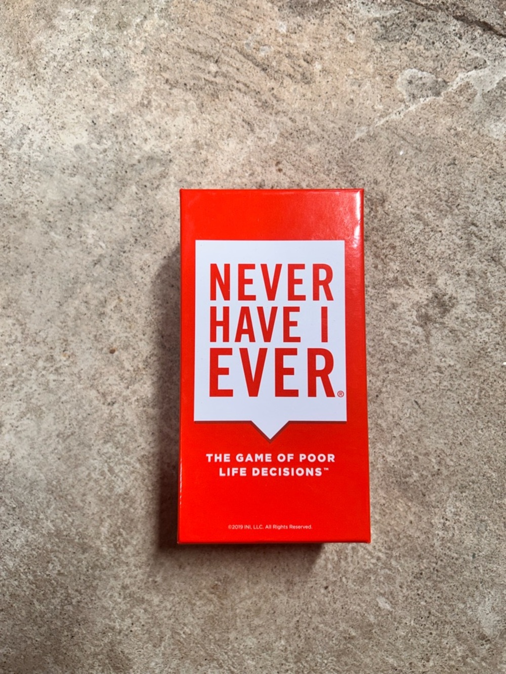 Never Have I Ever Party Card Game - Red